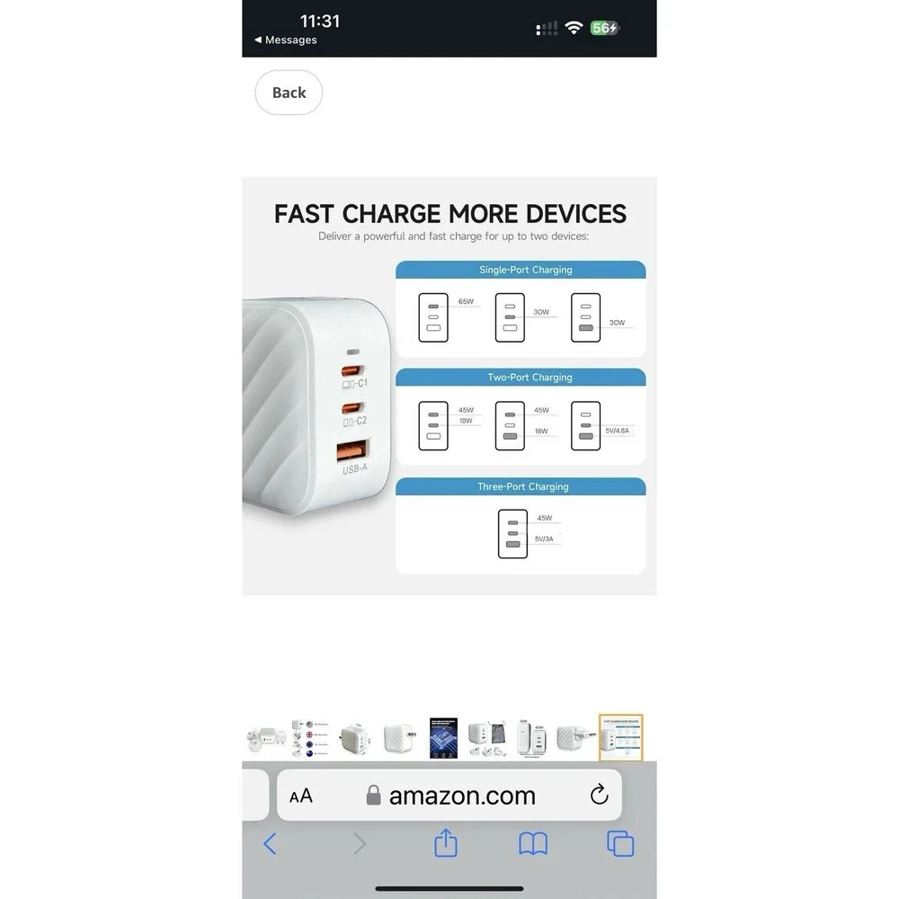 International Travel Charging kit 65W